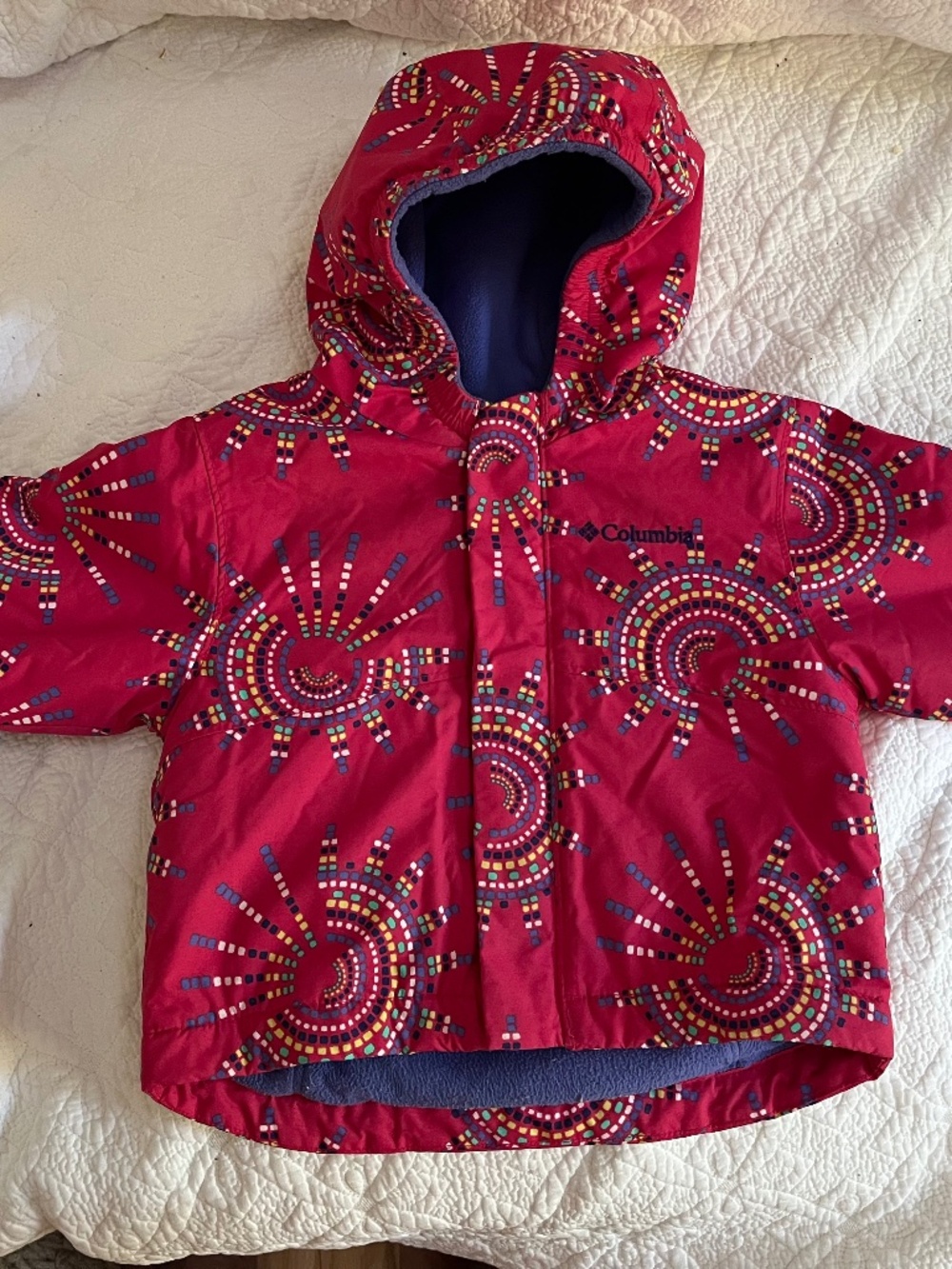 Colombia Girls size 12-18 months Hooded  lined snow jacket and bib pants